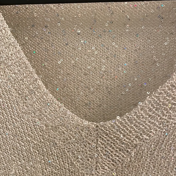 J Crew sparkly V-neck sheer knit sweater XS - Picture 7 of 16